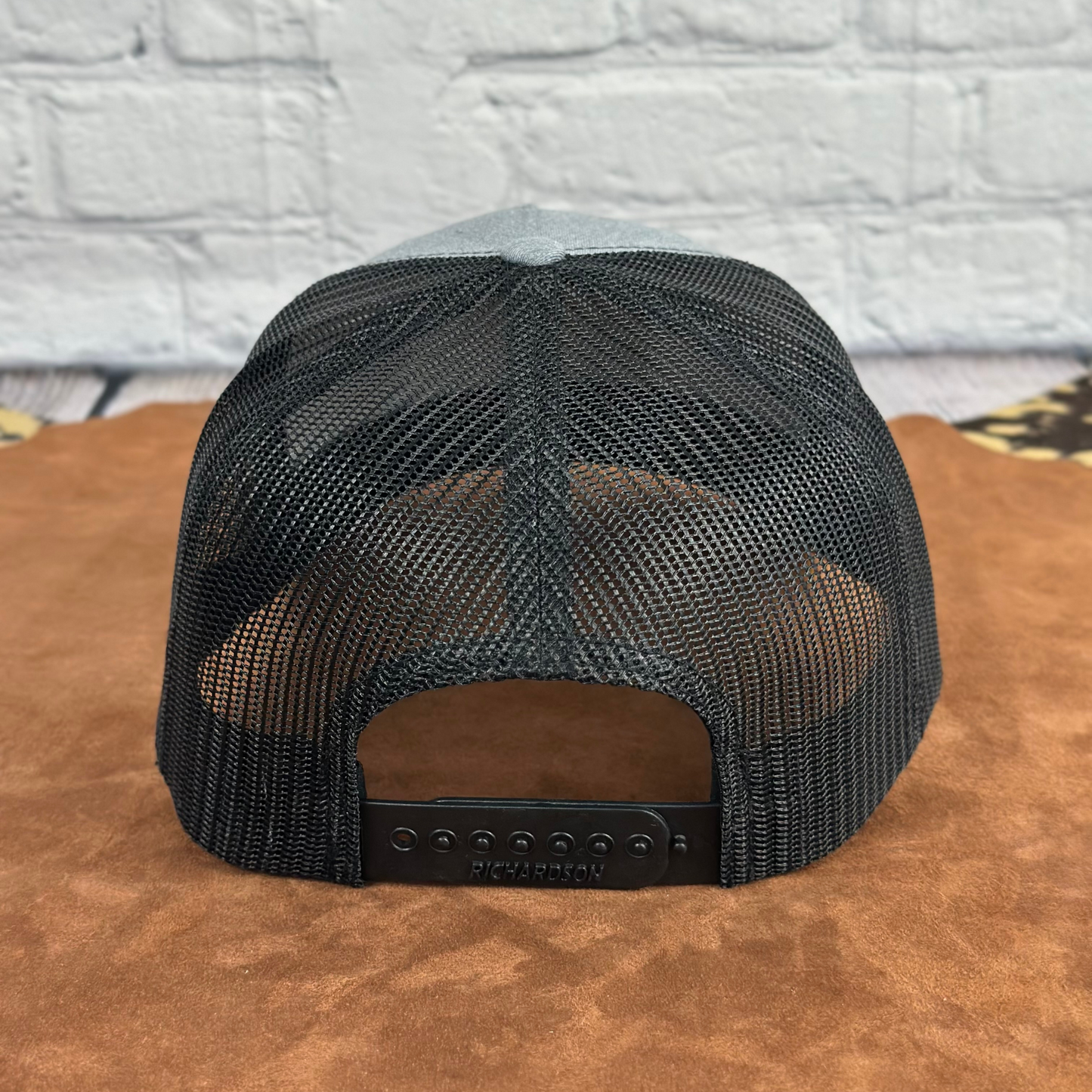 Live 100 Proof - Richardson 112 Trucker Hat – Whiskey Shoals Engraved Leatherette Patch Hat - Whiskey Shoals