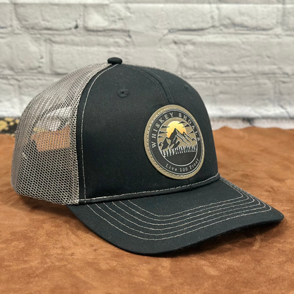 Richardson 115 Trucker Hat – DTF Print Leatherette Patch Hat - Whiskey Shoals