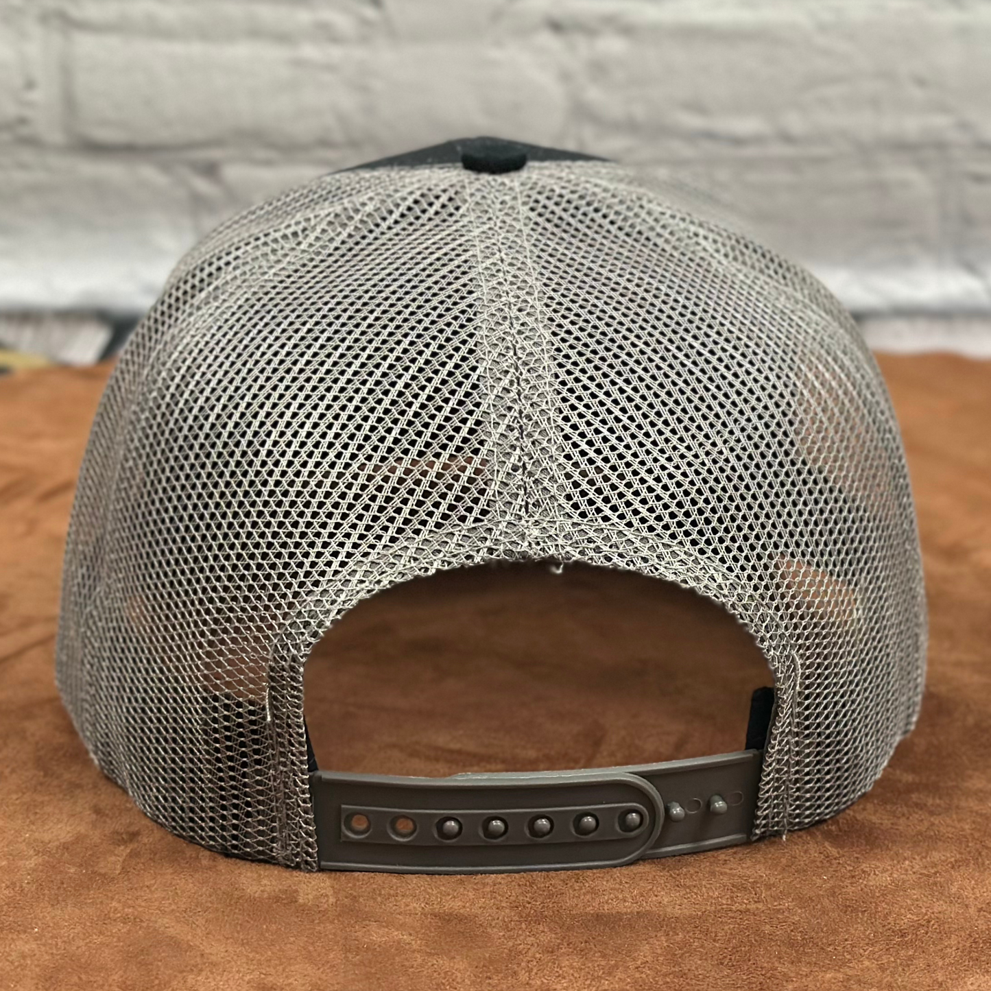 Richardson 115 Trucker Hat – DTF Print Leatherette Patch Hat - Whiskey Shoals