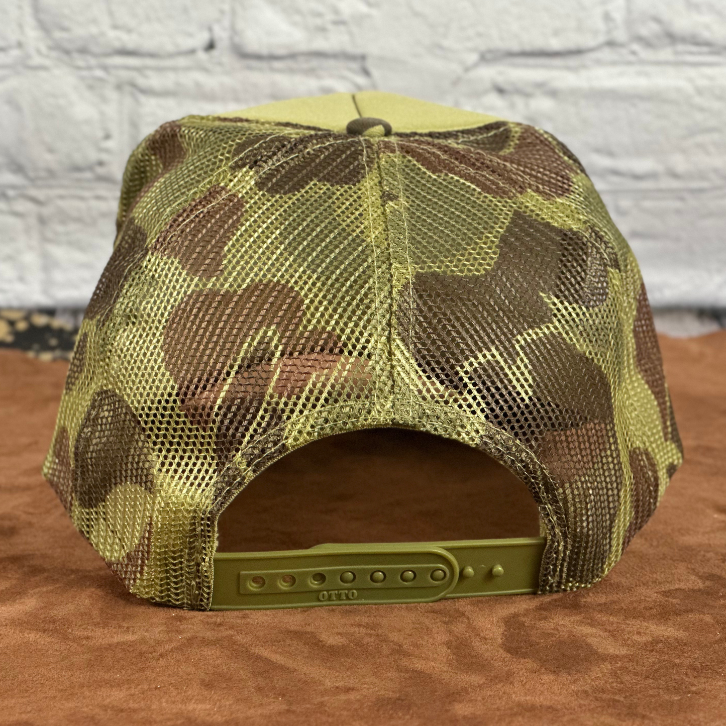 Otto Camo Foam Trucker Cap – Laser Engraved Patch Hat - Southern Roots - Whiskey Shoals