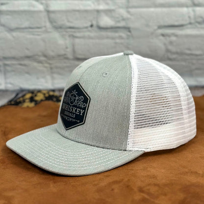Richardson 112 Trucker Hat – Engraved Leatherette Patch Hat - Whiskey Shoals