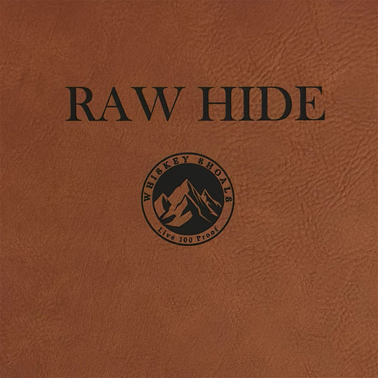 Raw Hide - Custom Laser Engraved  Leather Patch w/ Adhesive